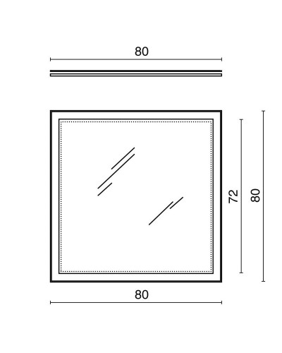 Зеркало 80х80 см Kerama Marazzi Buongiorno Mi.P.80
