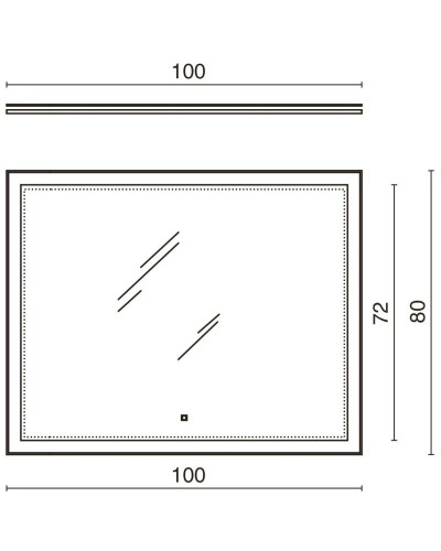 Зеркало 100х80 см Kerama Marazzi Buongiorno Mi.P.100