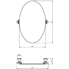 Зеркало Migliore Provance 60 17624 Бронза