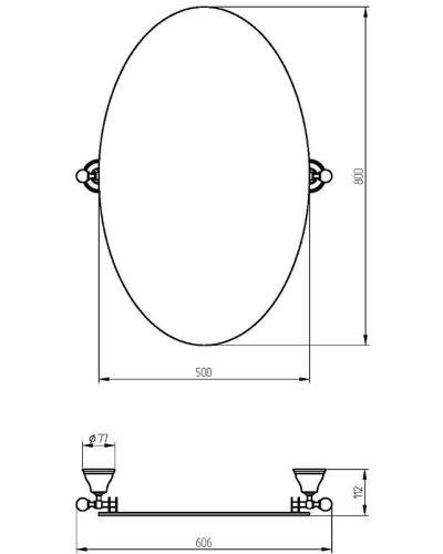 Зеркало Migliore Provance 60 17694 Золото