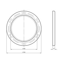Зеркало Migliore CDB 75 30584 Золото