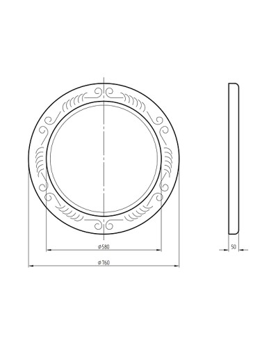Зеркало Migliore CDB 75 30584 Золото