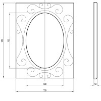 Зеркало Migliore CDB 73 30494 Золото