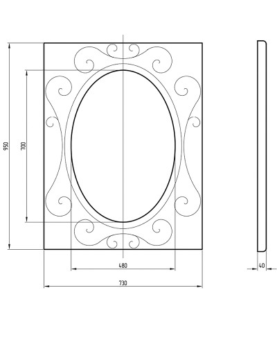 Зеркало Migliore CDB 73 30628 Серебро