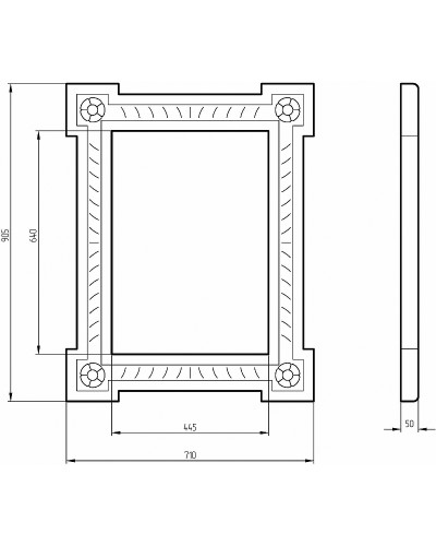 Зеркало Migliore CDB 70 26539 Серебро