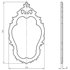 Зеркало Migliore CDB 58 30495 Серебро
