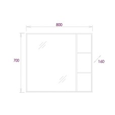 Зеркало Onika Тимбер 80.00У 208091 Дуб сонома