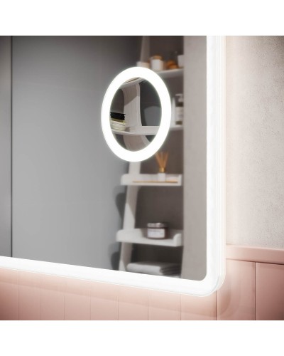 Зеркало Sancos Arcadia 1.0 90 AR1.900 с подсветкой с сенсорным выключателем и часами