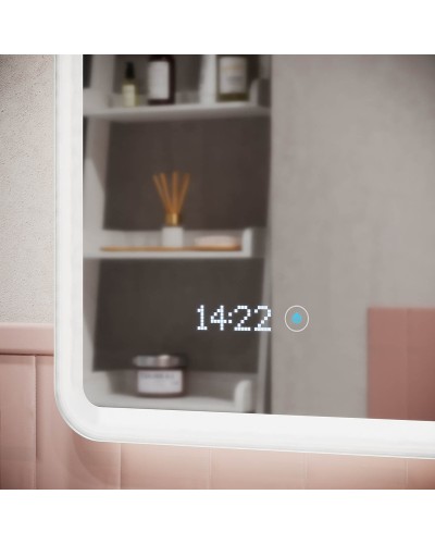 Зеркало Sancos Arcadia 1.0 90 AR1.900 с подсветкой с сенсорным выключателем и часами