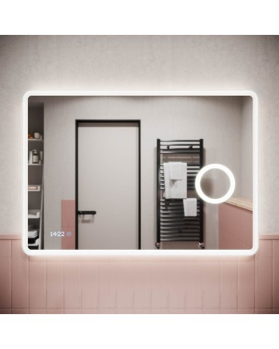 Зеркало Sancos Arcadia 1.0 100 AR1.1000 с подсветкой с сенсорным выключателем и часами