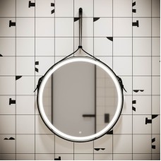 Зеркало Sancos Dames 65 DA650 с подсветкой Черное с сенсорным выключателем