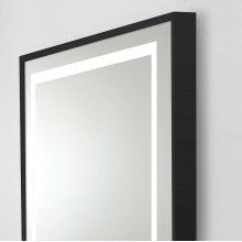Зеркало BelBagno Kraft 68.5 SPC-KRAFT-685-885-TCH-WARM-NERO с подсветкой с подогревом Черное с сенсорным выключателем