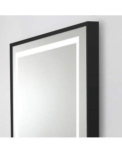 Зеркало BelBagno Kraft 68.5 SPC-KRAFT-685-885-TCH-WARM-NERO с подсветкой с подогревом Черное с сенсорным выключателем