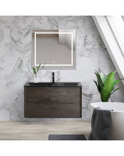 Зеркало BelBagno Kraft 88.5 SPC-KRAFT-885-785-TCH-WARM с подсветкой с подогревом Сатин с сенсорным выключателем