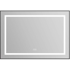 Зеркало BelBagno Kraft 98.5 SPC-KRAFT-985-685-TCH-WARM-NERO с подсветкой с подогревом Черное с сенсорным выключателем