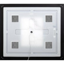 Зеркало BelBagno Kraft 98.5 SPC-KRAFT-985-685-TCH-WARM-NERO с подсветкой с подогревом Черное с сенсорным выключателем