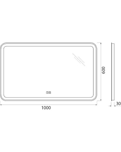 Зеркало BelBagno Marino 100 SPC-MAR-1000-600-LED-TCH-WARM с подсветкой с подогревом с сенсорным выключателем