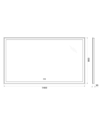 Зеркало BelBagno 140 SPC-GRT-1400-800-LED-TCH-WARM с подсветкой с подогревом с сенсорным выключателем