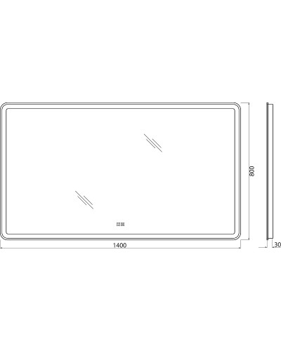 Зеркало BelBagno 140 SPC-MAR-1400-800-LED-TCH-WARM с подсветкой с подогревом с сенсорным выключателем