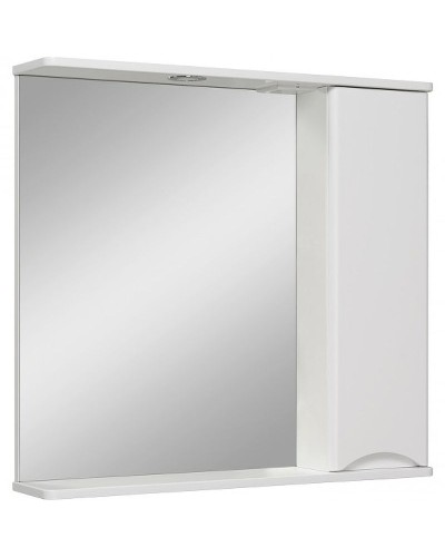 Зеркало со шкафом Runo Афина 80 R 00-00001172 с подсветкой Белое