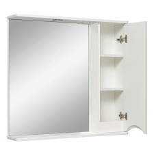 Зеркало со шкафом Runo Афина 80 R 00-00001172 с подсветкой Белое