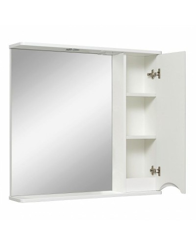 Зеркало со шкафом Runo Афина 80 R 00-00001172 с подсветкой Белое