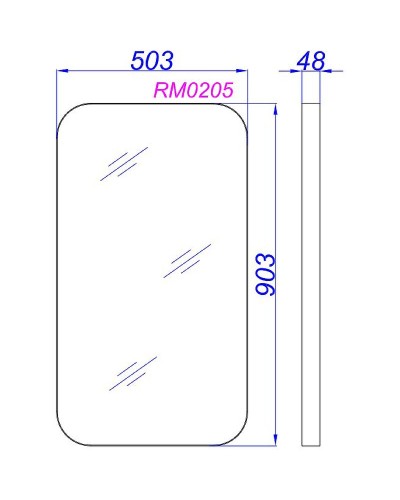 Зеркало Aqwella RM 50 RM0205W Белое