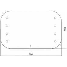 Зеркало Creto Arte 1 80 23-800550A с подсветкой с сенсорным выключателем