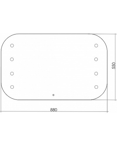 Зеркало Creto Arte 1 80 23-800550A с подсветкой с сенсорным выключателем