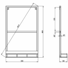 Зеркало Grossman Метрис 50 205001 Черное