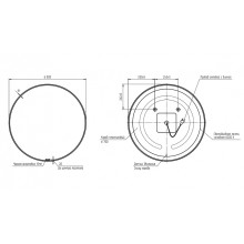 Зеркало Cersanit Eclipse 80 64147 с подсветкой Черное с датчиком движения