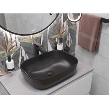 Зеркало Cersanit Eclipse 80 64147 с подсветкой Черное с датчиком движения