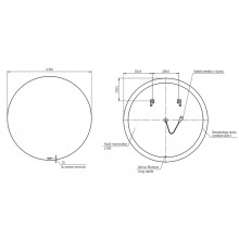 Зеркало Cersanit Eclipse 90 64148 с подсветкой Черное с датчиком движения