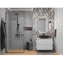 Зеркало Cersanit Eclipse 90 64148 с подсветкой Черное с датчиком движения