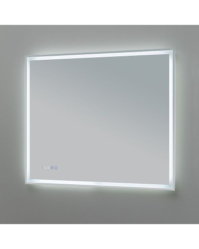 Зеркало Aquanet Оптима 90 288966 с подсветкой Белое матовое с сенсорным выключателем
