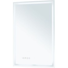 Зеркало Aquanet Оптима 50 288962 с подсветкой Белое матовое с сенсорным выключателем