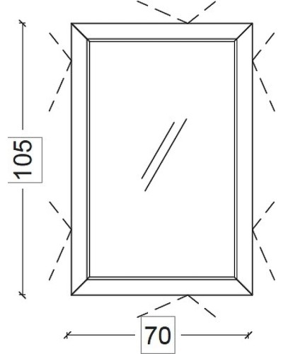 Зеркало Boheme Armadi Art Lucido 70 567-Foil с подсветкой Поталь