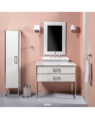 Зеркало Boheme Armadi Art NeoArt Aura 60 537 с подсветкой Белое