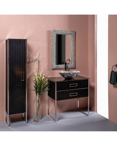 Зеркало Boheme Armadi Art NeoArt Aura 60 538 с подсветкой Серебро