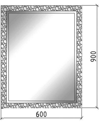 Зеркало Boheme Armadi Art NeoArt Aura 60 538 с подсветкой Серебро