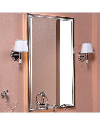 Зеркало Boheme Armadi Art Monaco 70 566-WCR с подсветкой Белый глянец Хром