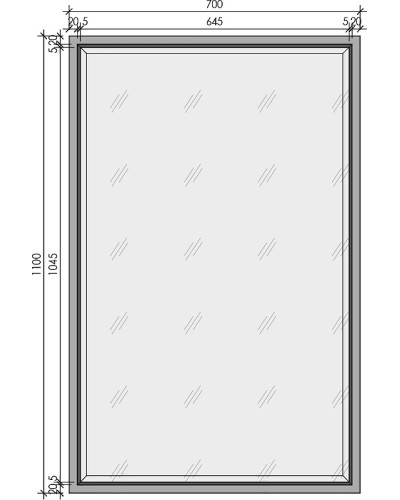 Зеркало Boheme Armadi Art Monaco 70 566-WG с подсветкой Белый глянец Золото