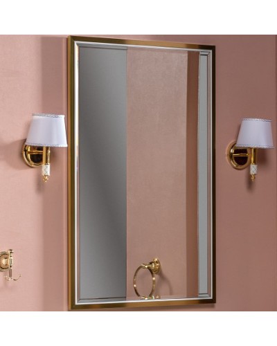 Зеркало Boheme Armadi Art Monaco 70 566-WG с подсветкой Белый глянец Золото