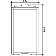 Зеркало Kerasan Retro 65 731330 Белое матовое