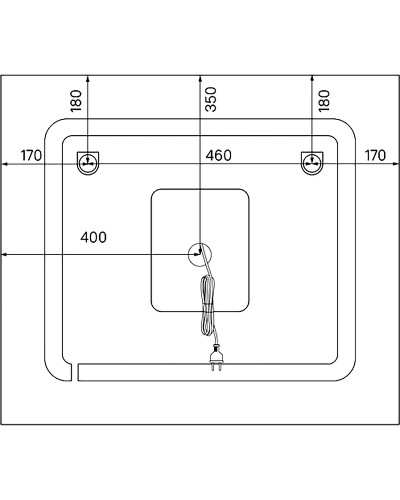 Зеркало Iddis Zodiac 80 ZOD80T0i98 с подсветкой с подогревом Белое