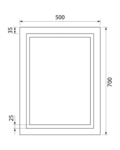 Зеркало Iddis Zodiac 50 ZOD50T0i98 с подсветкой с подогревом Белое