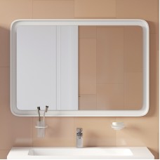 Зеркало Iddis Esper 100 ESP1000i98 с подсветкой Белое матовое c сенсорным выключателем и диммером