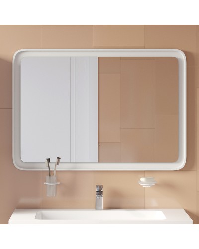 Зеркало Iddis Esper 100 ESP1000i98 с подсветкой Белое матовое c сенсорным выключателем и диммером