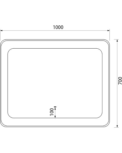 Зеркало Iddis Esper 100 ESP1000i98 с подсветкой Белое матовое c сенсорным выключателем и диммером