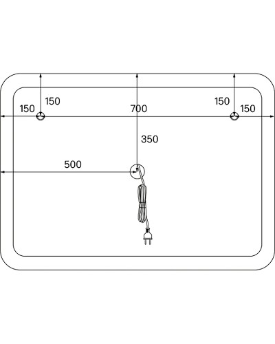 Зеркало Iddis Esper 100 ESP1000i98 с подсветкой Белое матовое c сенсорным выключателем и диммером